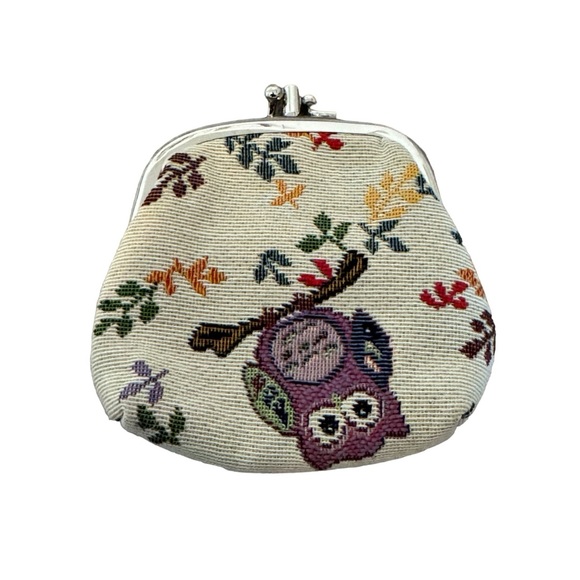 Signage Kiss Lock Owl Tapestry Coin Purse - Picture 2 of 5